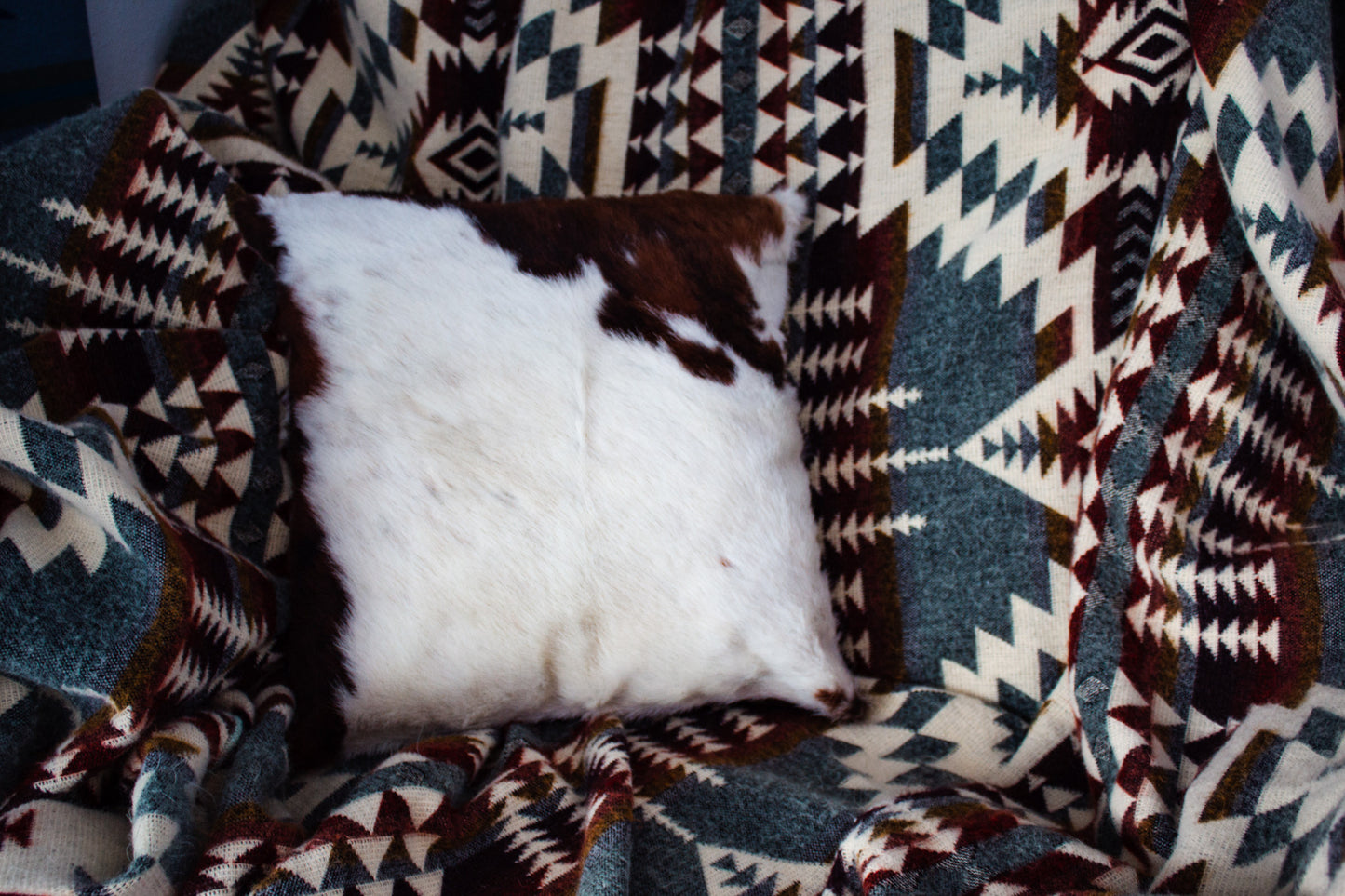 Cowhide Throw Pillow Cover