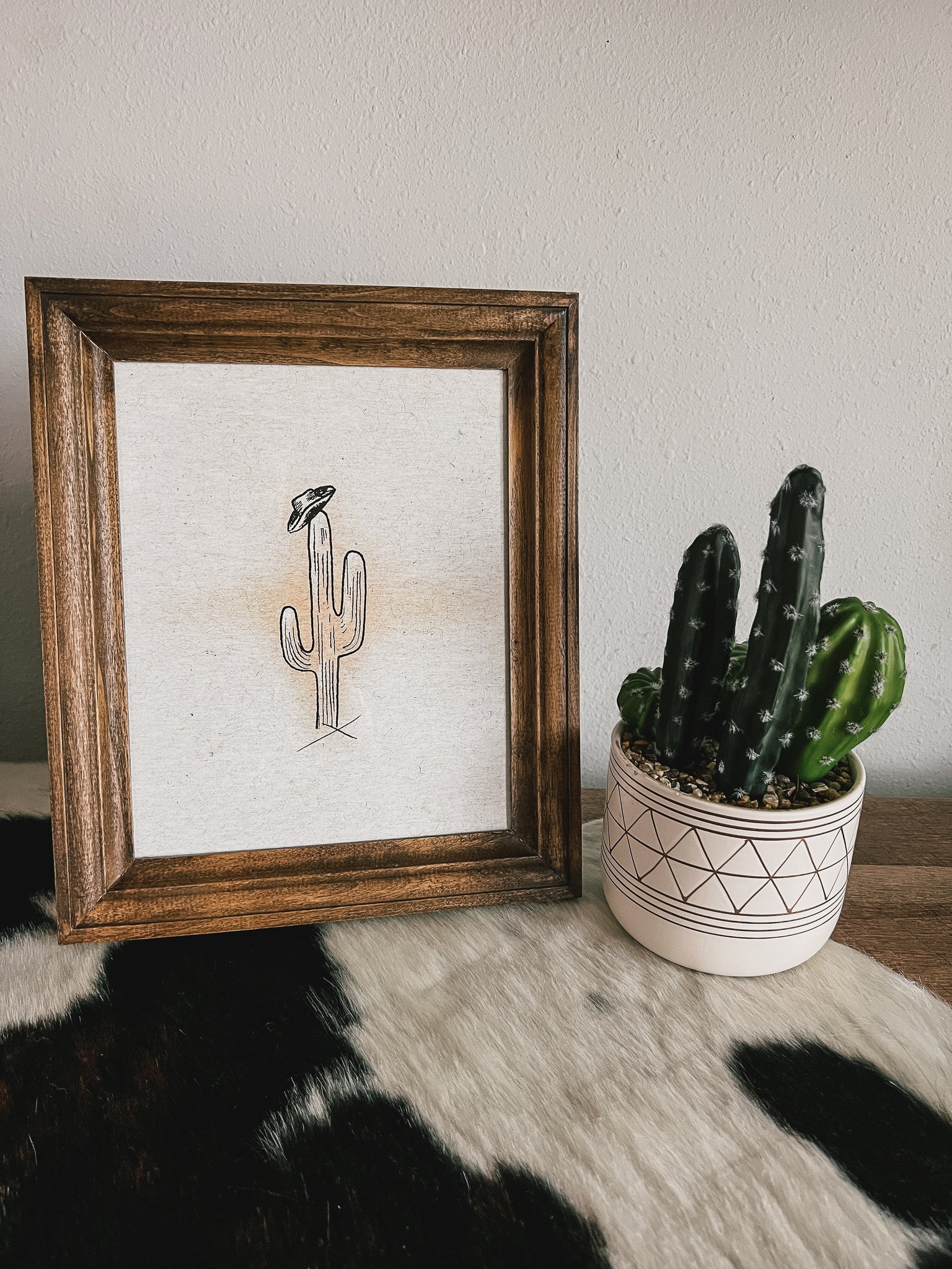 Cactus Cowboy Print