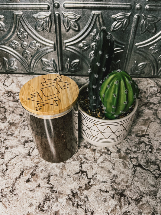 Aztec Wood-burned Storage Container