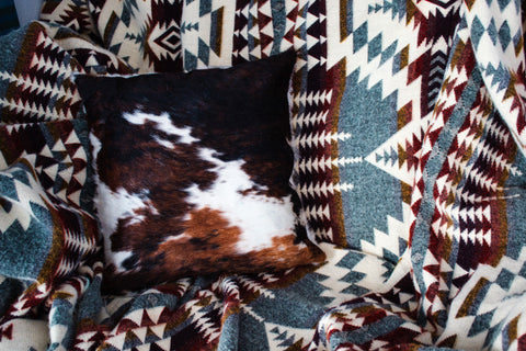 Cowhide Throw Pillow Cover