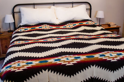 Tsachila Blanket - Colorful Black